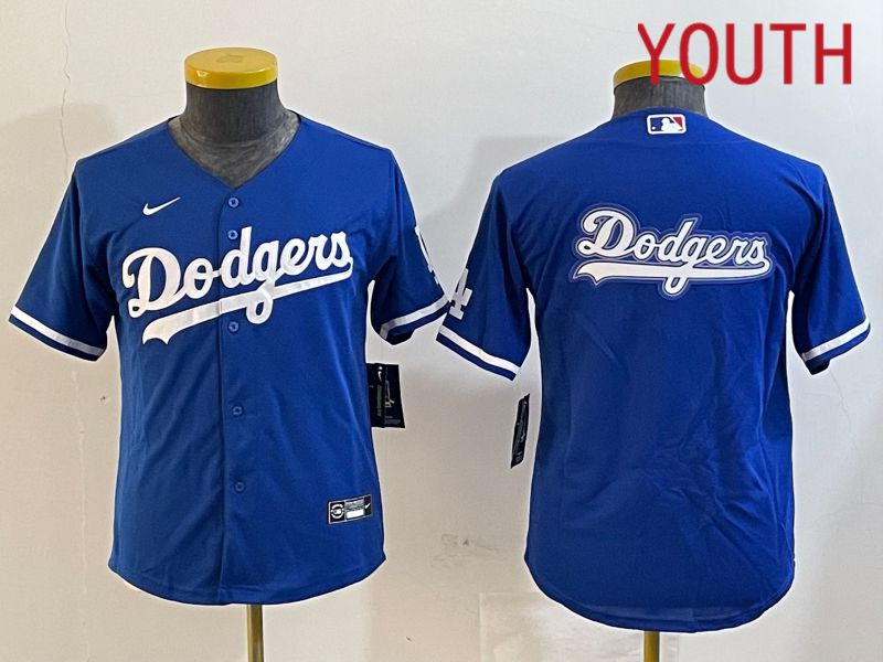Youth Los Angeles Dodgers Blank Blue Game 2024 Nike MLB Jersey style 12184->youth mlb jersey->Youth Jersey
